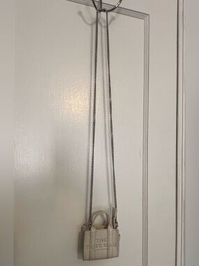 Marc Jacobs Beige Mini Tote with Chain Strap